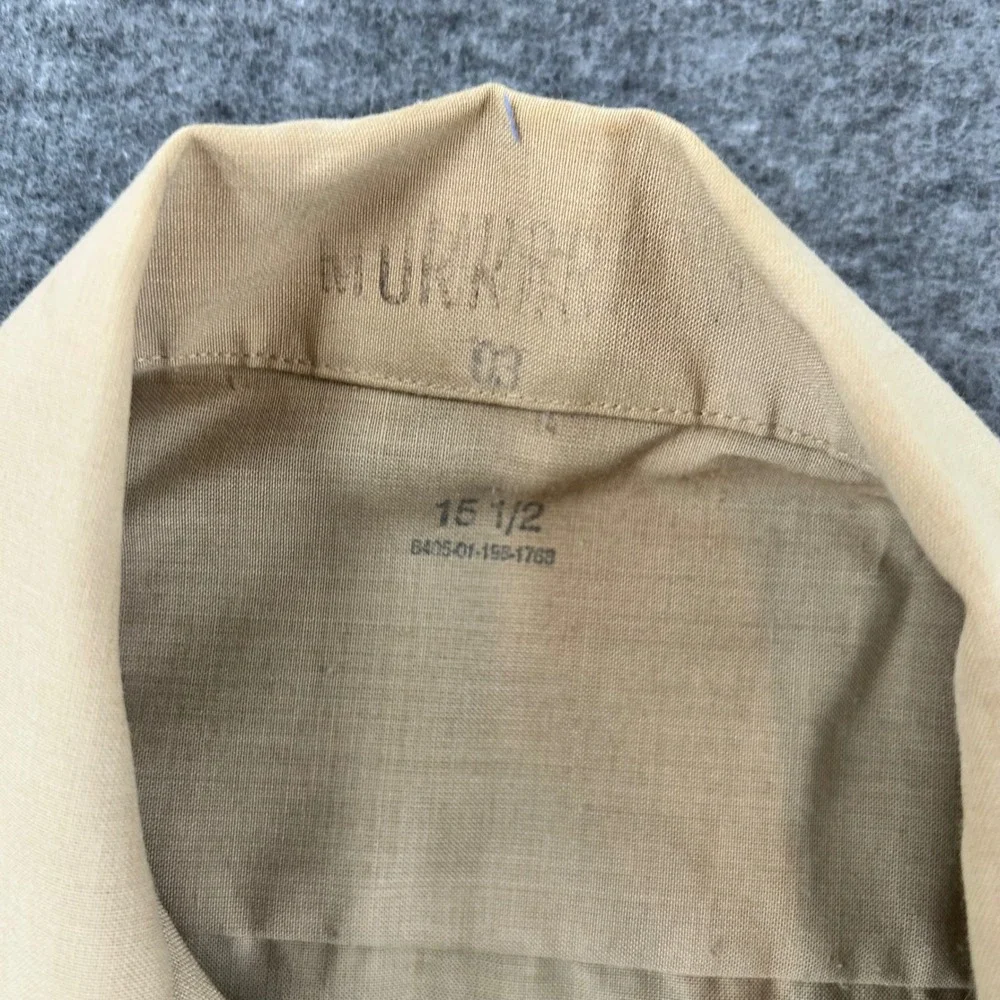 Vintage 1968 USMC Wool Serge Service Coat 39L Khaki Shirt Tie Belt Set Men